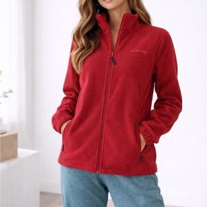 Columbia Women's Vibrant Red Fleece Jacket